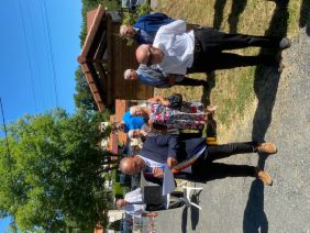 Franck Serre, maire d‘Aydat et Jean Mercier, maire honoraire
