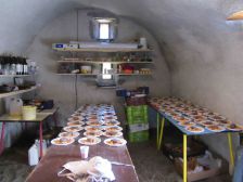 dans la cuisine du four