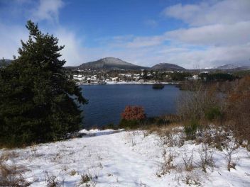 Le lac d‘Aydat en hiver